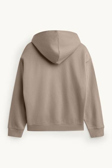 Herren - Oversized-Hoodie - hellbraun