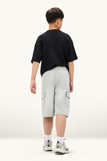 Children Boys - Denim Bermuda shorts - light gray