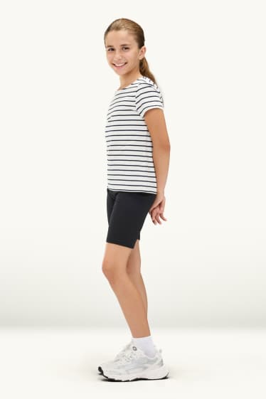 Copii - Fete - Multipack 5 perechi - pantaloni de ciclism - negru