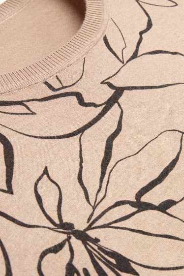Women - Jumper - patterned - beige