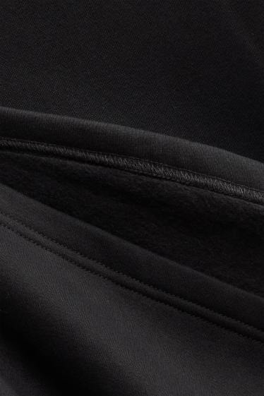 Femmes - Robe en molleton - straight fit - brodé - noir