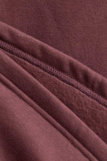 Dona - Vestit de dessuadora - straight fit - brodat - marró