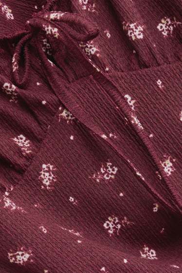Women - A-line dress - floral - bordeaux