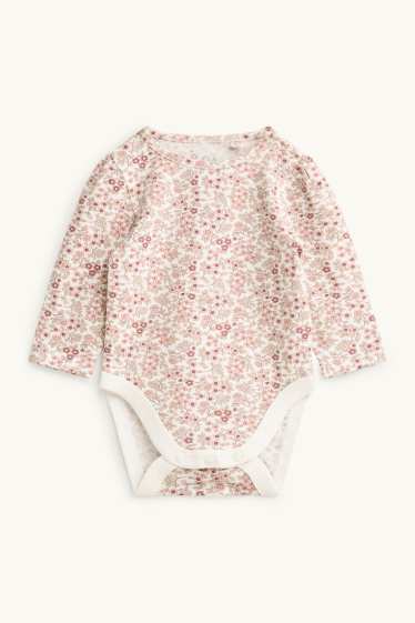 Baby Girls - Floral - baby outfit - 2 piece - coral