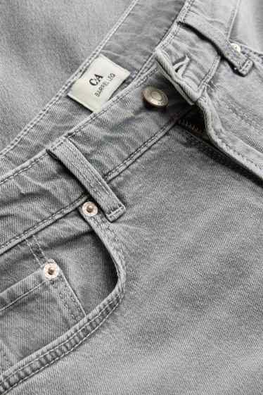 Damen - Barrel Jeans - High Waist - helljeansgrau