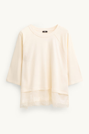 Women - Sweatshirt - creme