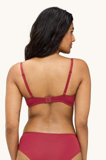Femmes - Soutien-gorge avec armatures - BALCONETTE - ampliforme - rouge
