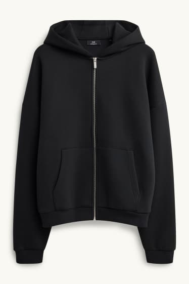 Herren - Sweatjacke mit Kapuze - schwarz