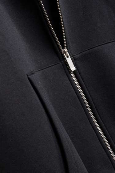 Herren - Sweatjacke mit Kapuze - schwarz