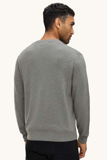Hommes - Pull - gris chiné