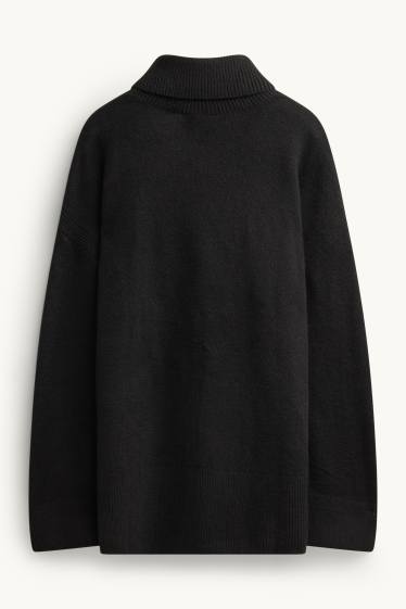 Women - Turtleneck jumper - black