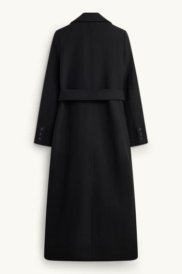 Femmes - Manteau - laine mélangée - noir
