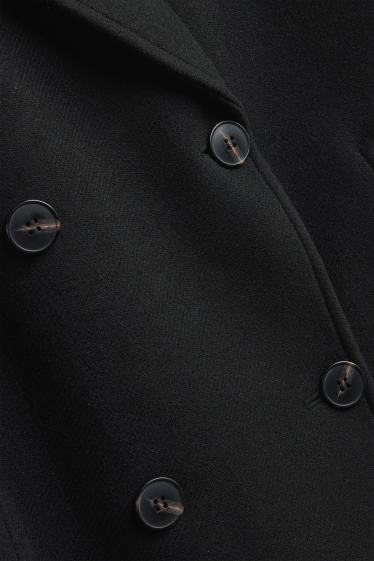 Femmes - Manteau - laine mélangée - noir