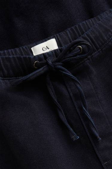 Femmes - Chenille wide leg jean - high waist - jean bleu foncé