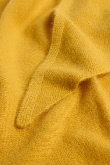 Femmes - Foulard en cachemire - jaune moutarde