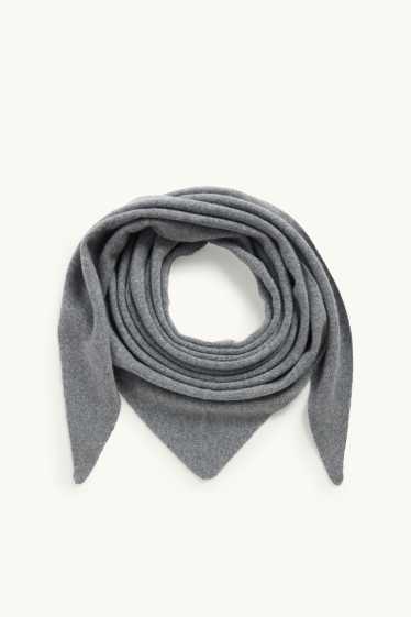 Femmes - Foulard en cachemire - gris chiné