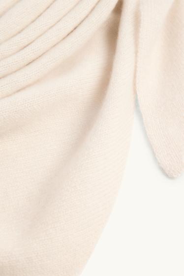Femmes - Foulard en cachemire - blanc crème