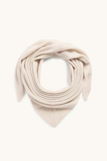 Femmes - Foulard en cachemire - blanc crème