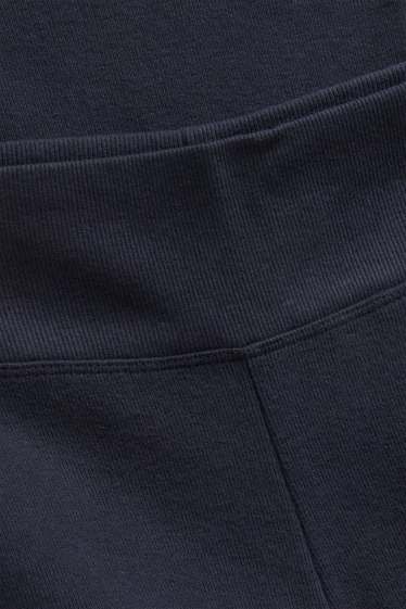 Femei - Pantaloni de trening din tricot fin - albastru închis