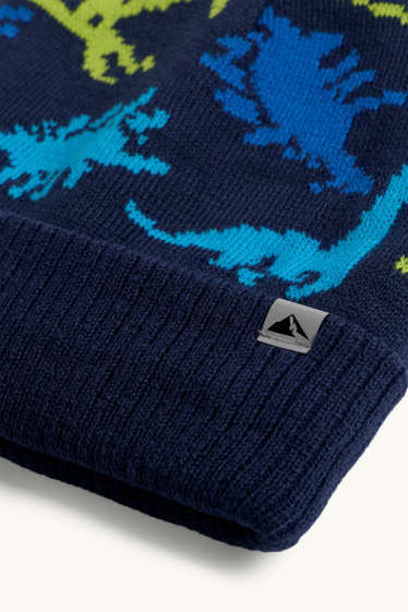 Kinderen: jongens - Dinosaurus - skimuts - blauw / donkerblauw