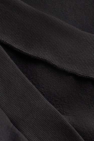 Damen - Sweatshirt - bestickt - schwarz