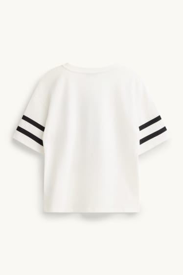 Copii - Fete - New York - set - tricou cu mânecă scurtă și pantaloni de trening - 2 piese - alb / negru