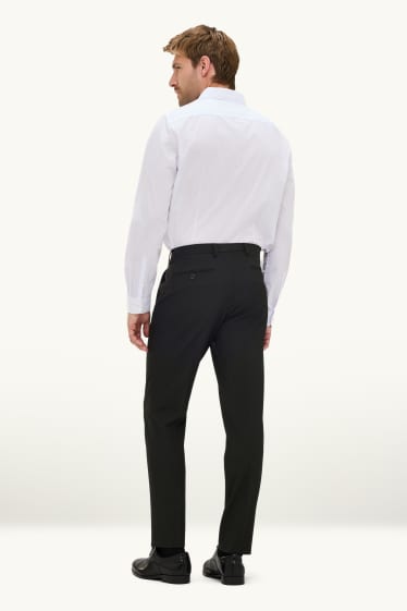 Pánské - Oblekové kalhoty - slim fit - Flex - černá