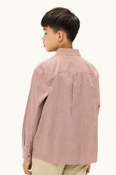 Nen - Camisa - de quadres - vermell/blanc