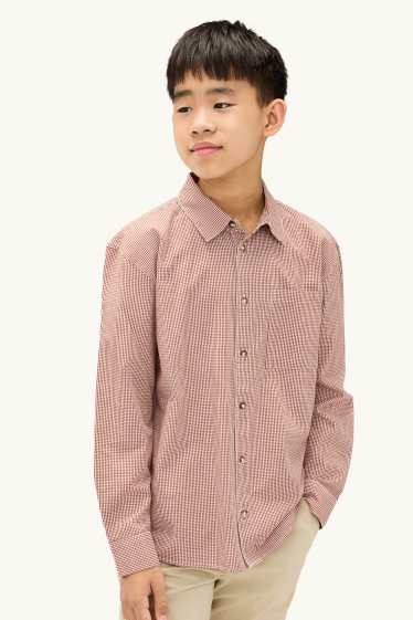 Nen - Camisa - de quadres - vermell/blanc