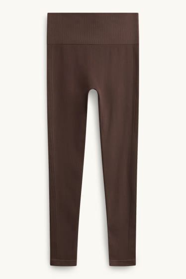 Dames - Sportlegging - seamless - donkerbruin
