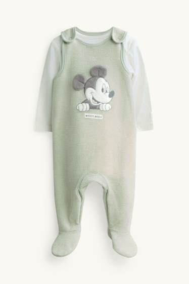 Unisex - Topolino - set con tutina - 2 pezzi - verde menta