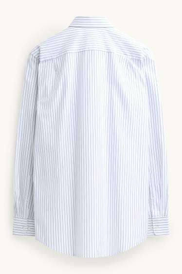 Men - Business shirt - regular fit - cutaway collar - easy-iron - white / blue