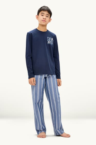 Kinder Buben - New Jersey - Pyjama - 2 teilig - blau