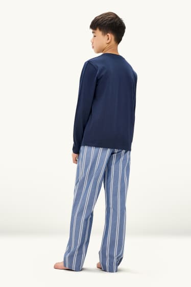 Kinder Buben - New Jersey - Pyjama - 2 teilig - blau