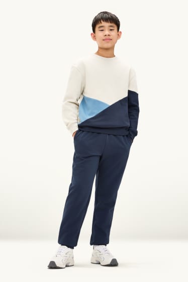 Copii - Băieți - Multipack 2 perechi - pantaloni de trening - albastru închis / gri