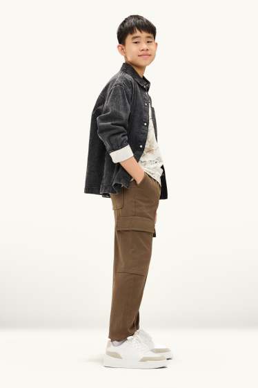 Enfants garçons - Pantalon cargo - marron