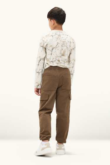 Enfants garçons - Pantalon cargo - marron