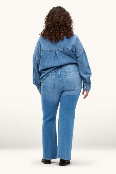 Damen - Flared Jeans - Mid Waist - LYCRA® - jeansblau