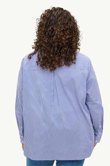 Women - Shirt blouse - striped - blue / white