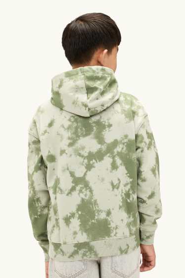 Enfants garçons - Sweat à capuche - à motif - vert clair