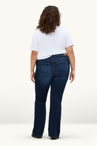 Femmes - Bootcut jean - mid waist - jean bleu foncé