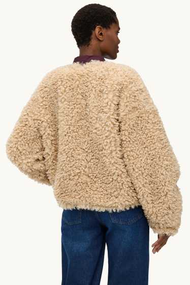 Donna - Giacca effetto peluche - beige