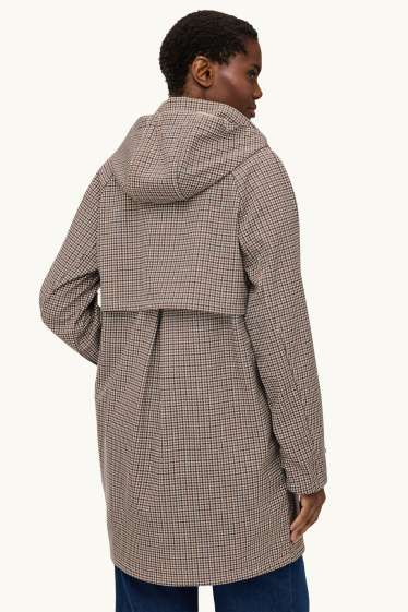 Dames - Softshellmantel met capuchon - waterafstotend - 4 Way Stretch - beige
