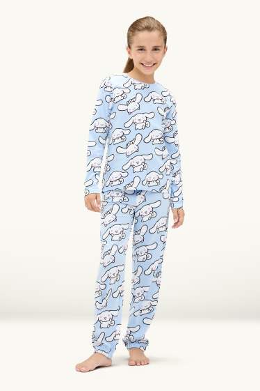 Kinder Mädchen - Multipack 2er - Hello Kitty and Friends - Pyjama - 4 teilig - weiß / blau