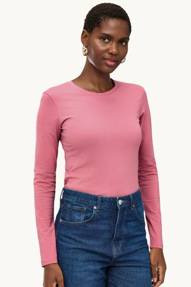 Femmes - Haut à manches longues - slim fit - rose