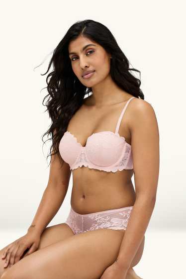 Dona - Sostenidor amb cèrcols - BALCONETTE - enconxat - rosa