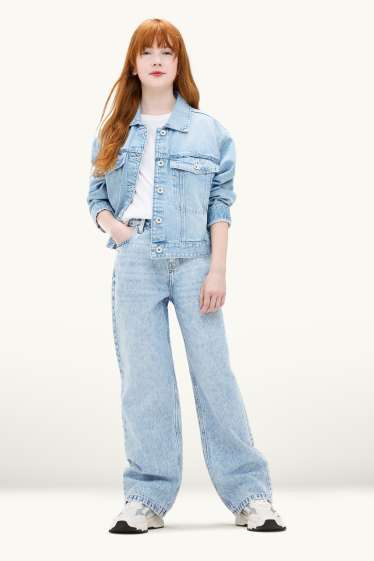 Copii - Fete - Baggy jeans - denim-albastru deschis