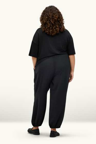 Mujer - Pantalón bombacho - mid waist - balloon leg - negro