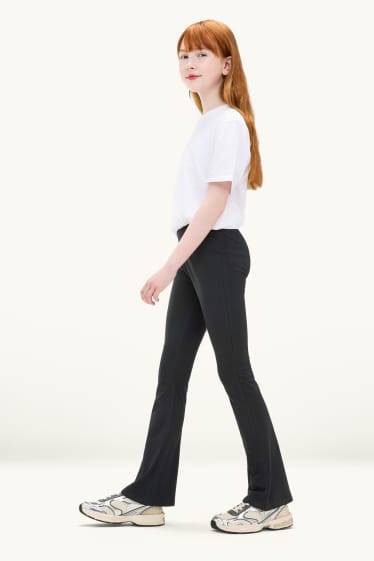 Kinder Mädchen - Multipack 2er - Flared Leggings - schwarz