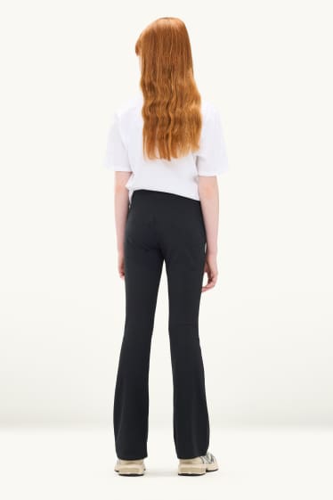 Kinder Mädchen - Multipack 2er - Flared Leggings - schwarz